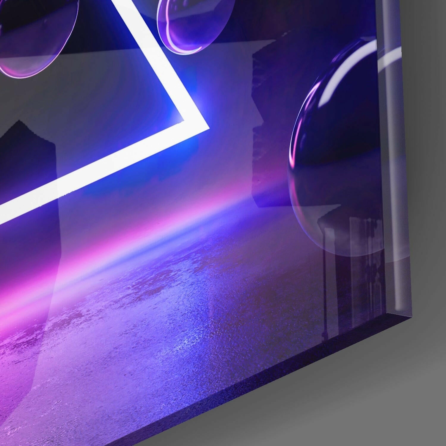 Triangle Glass Wall Art.