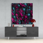 Metallic Faces Glass Wall Art.