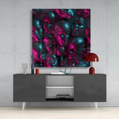 Metallic Faces Glass Wall Art.