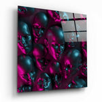 Metallic Faces Glass Wall Art.