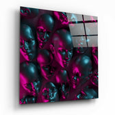 Metallic Faces Glass Wall Art.