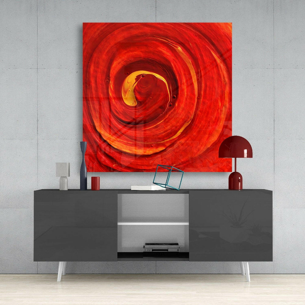 Cycle of Red Glass Wall Art.