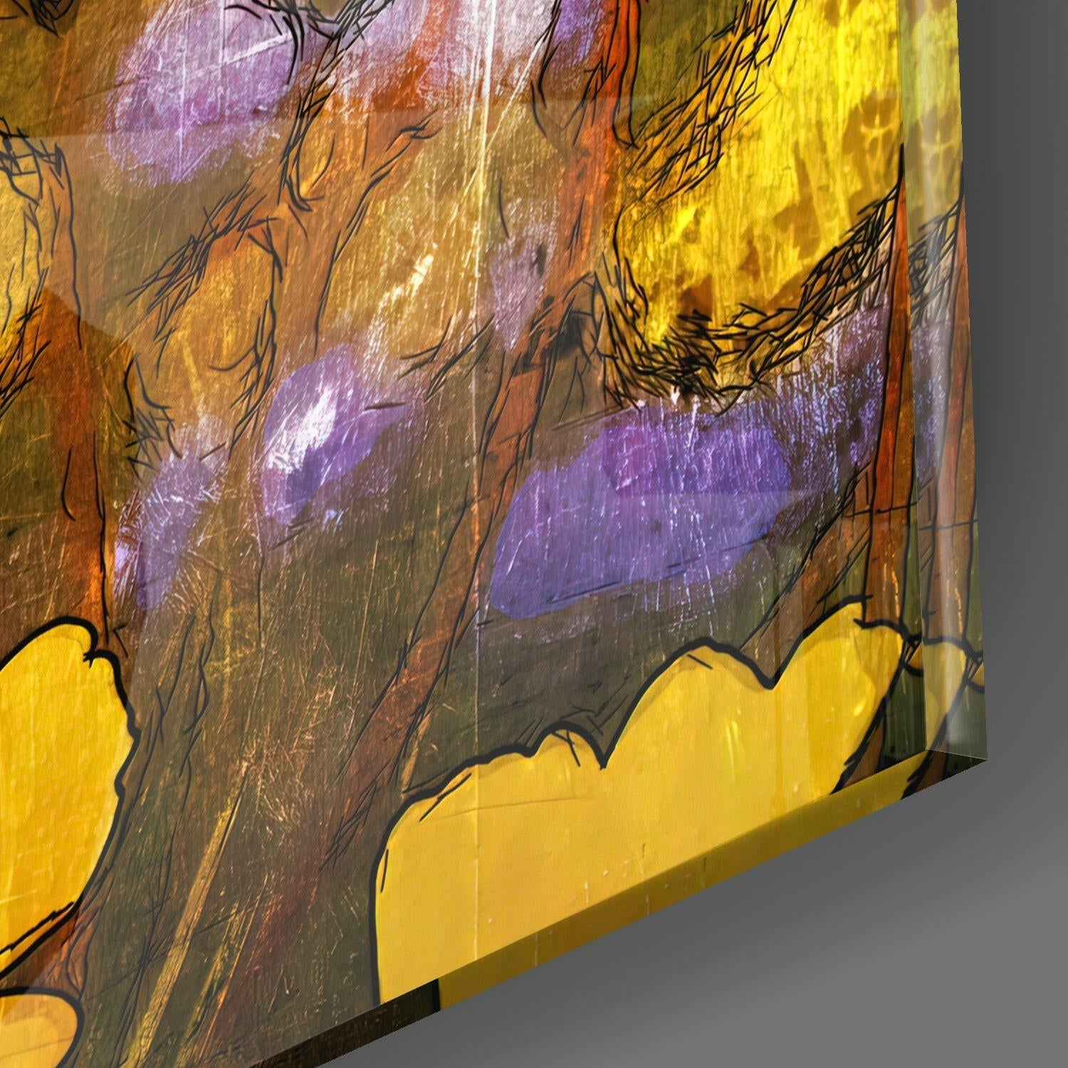 Flowers Glass Wall Art.