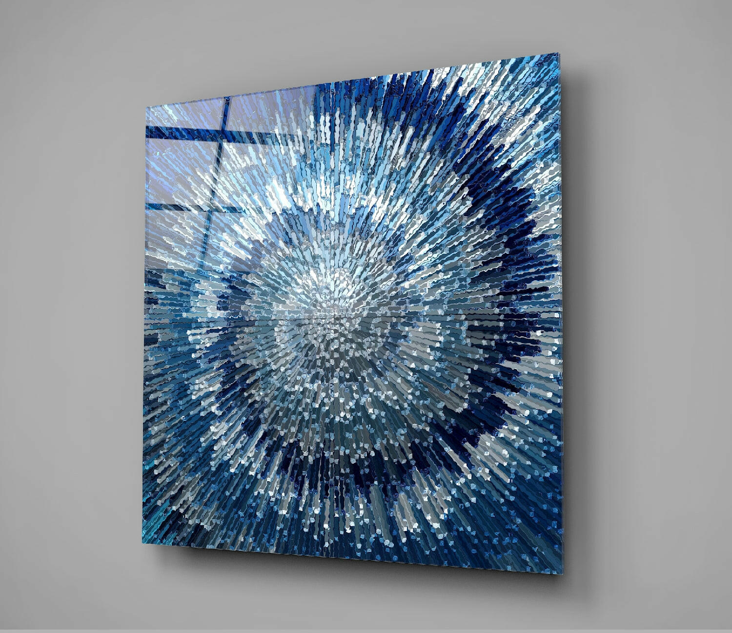 Cycle of Blue Glass Wall Art.
