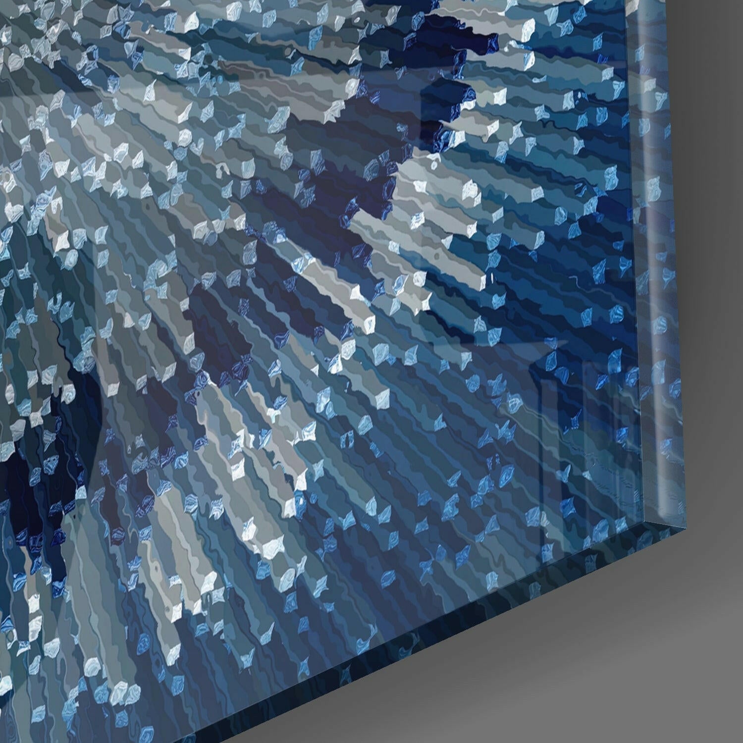 Cycle of Blue Glass Wall Art.
