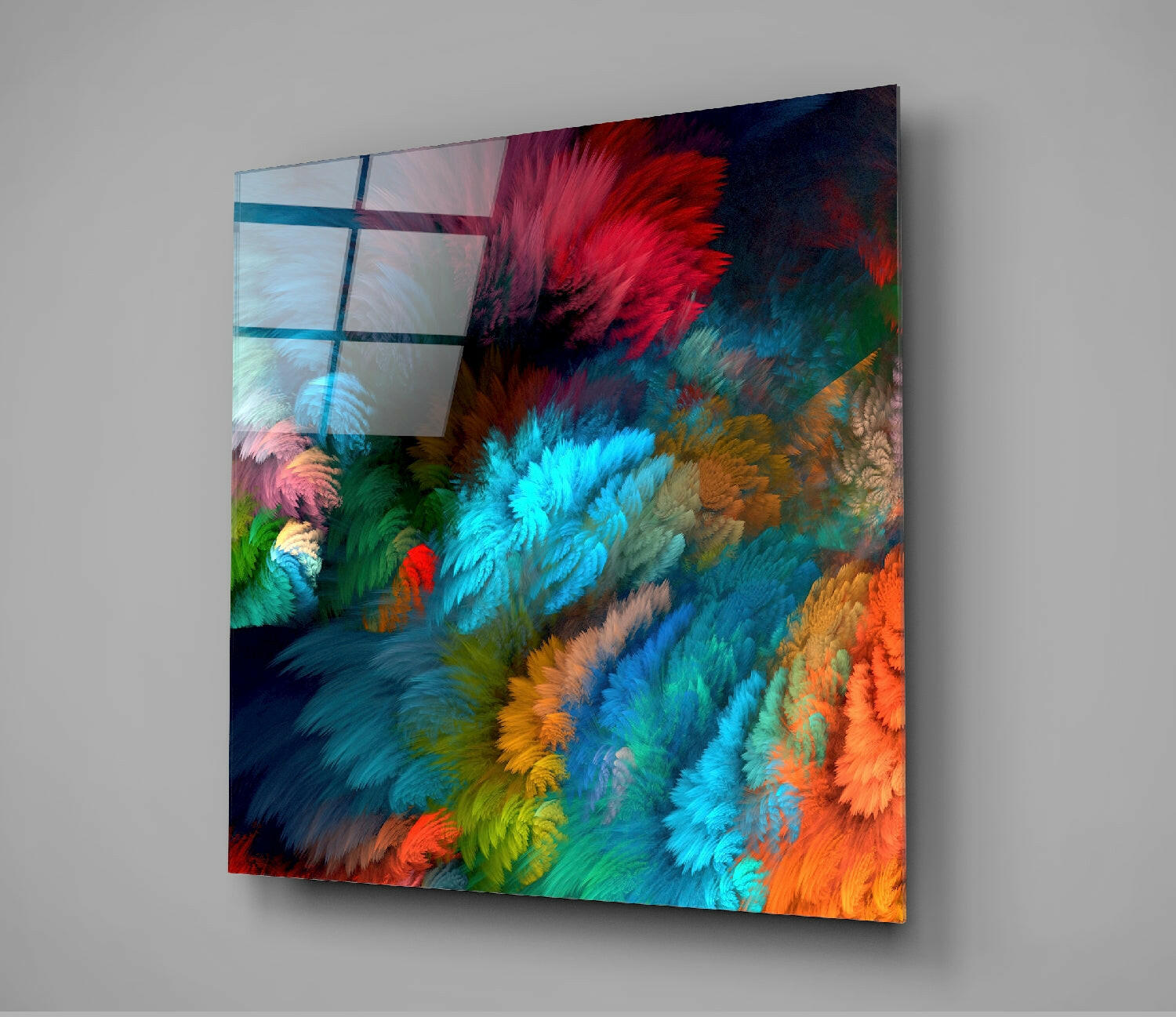 Color Explosion Glass Wall Art.