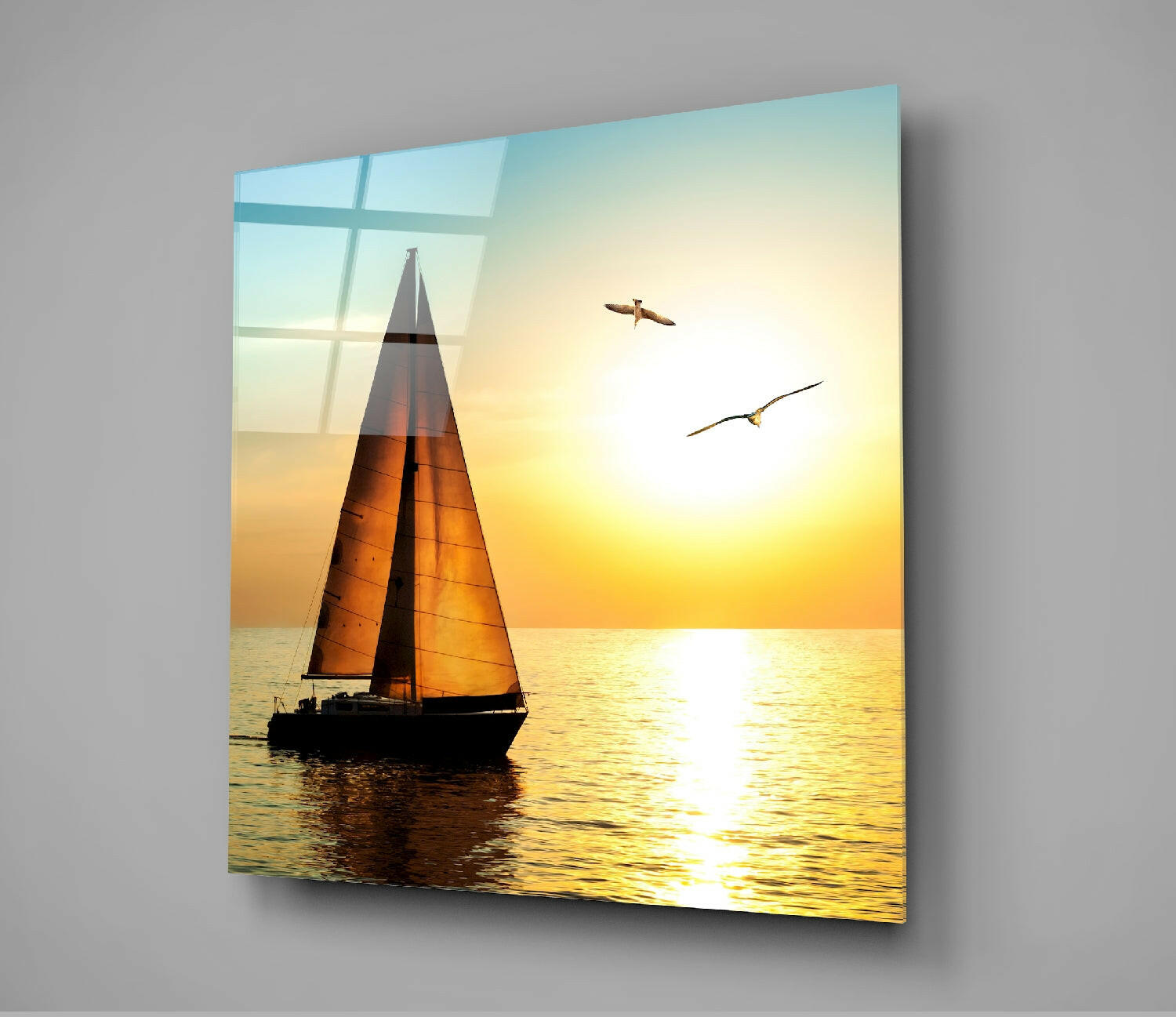 Sailboat Glass Wall Art.