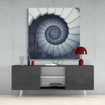 Endless Stairs Glass Wall Art.