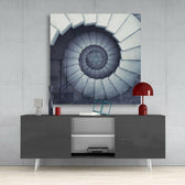 Endless Stairs Glass Wall Art.