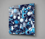 Blue Balls Glass Wall Art.