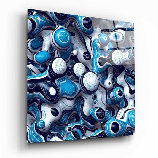Blue Balls Glass Wall Art.