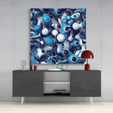 Blue Ball Glass Wall Art | Insigne Art Design