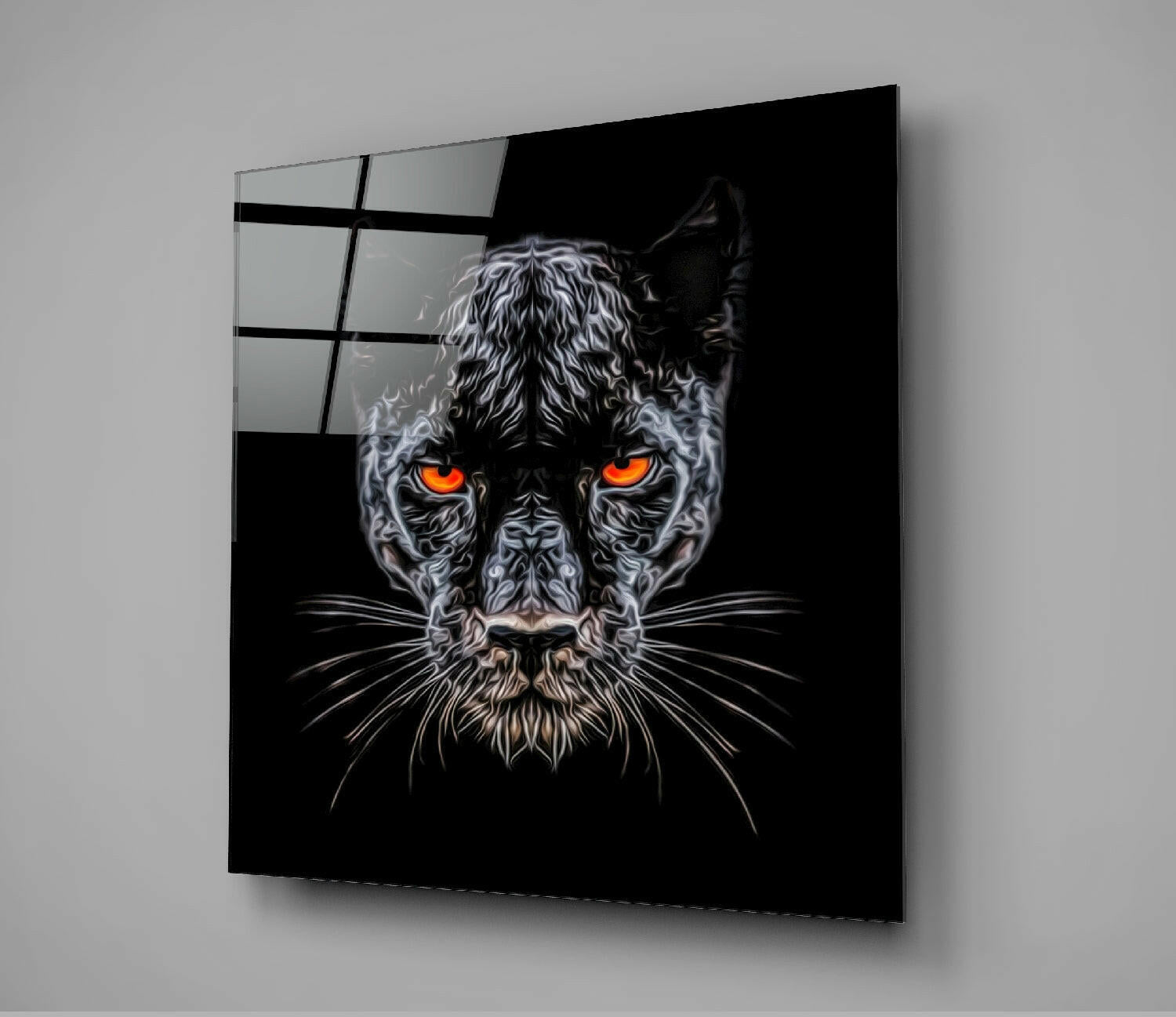 Panther Glass Wall Art.