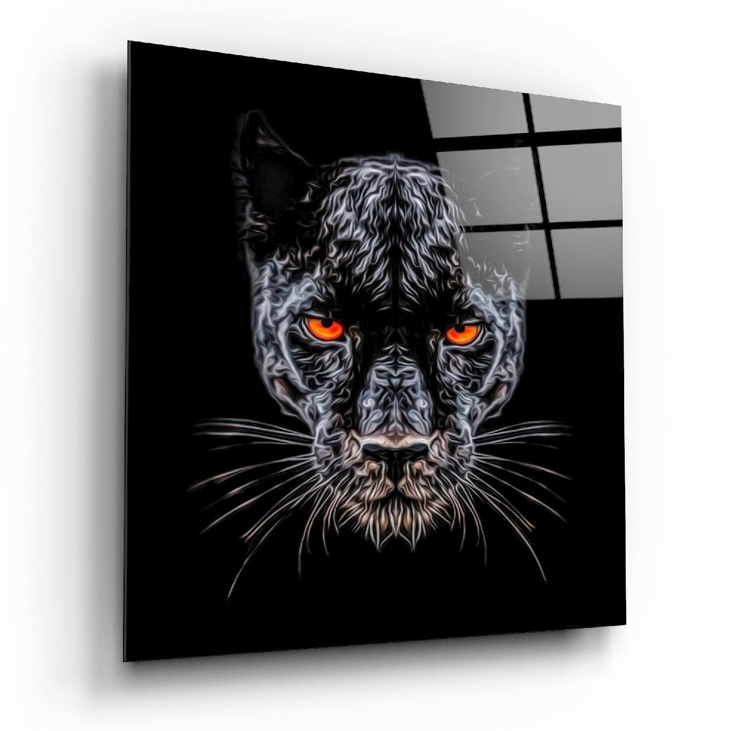 Panther Glass Wall Art | Insigne Art Design