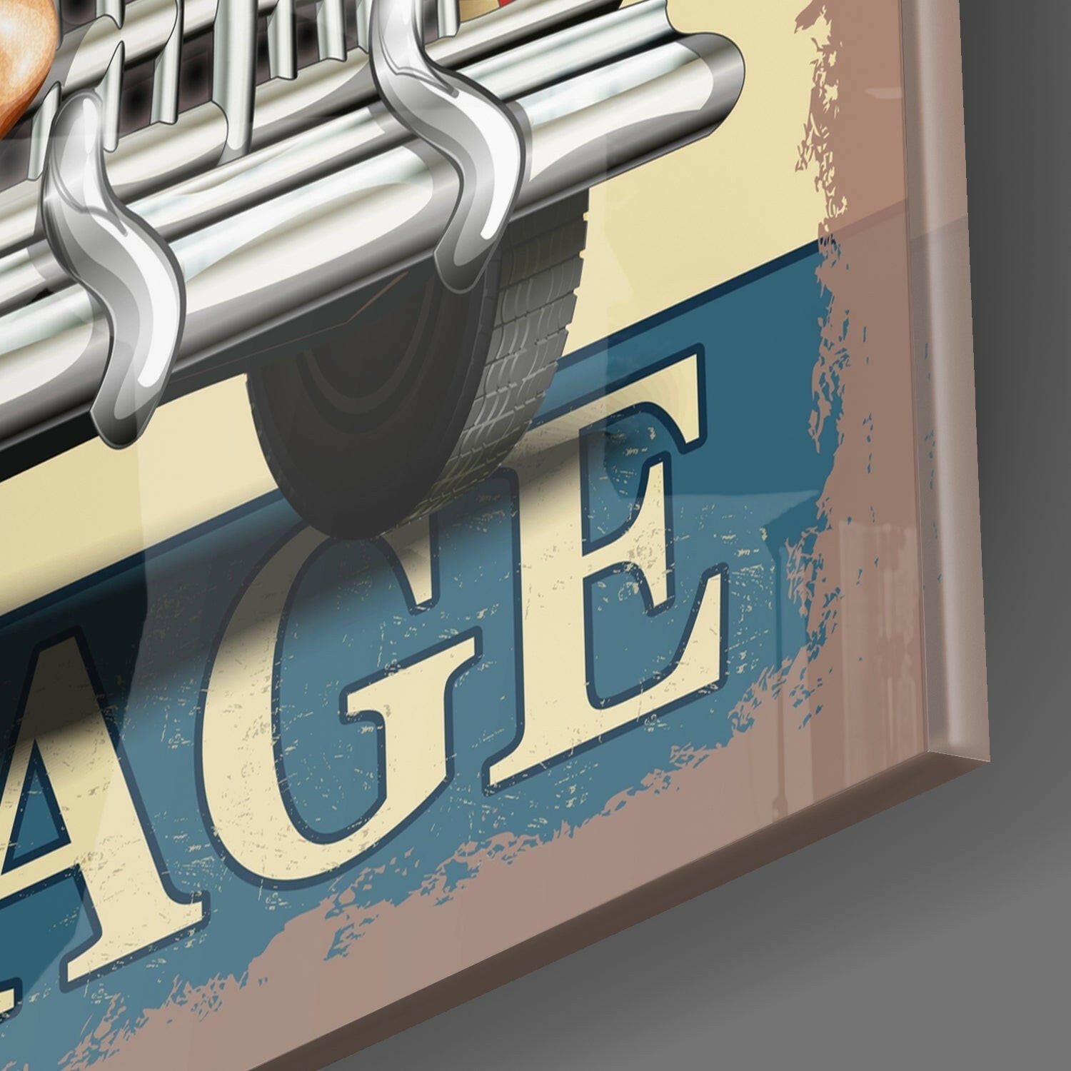 Retro Glass Wall Art.