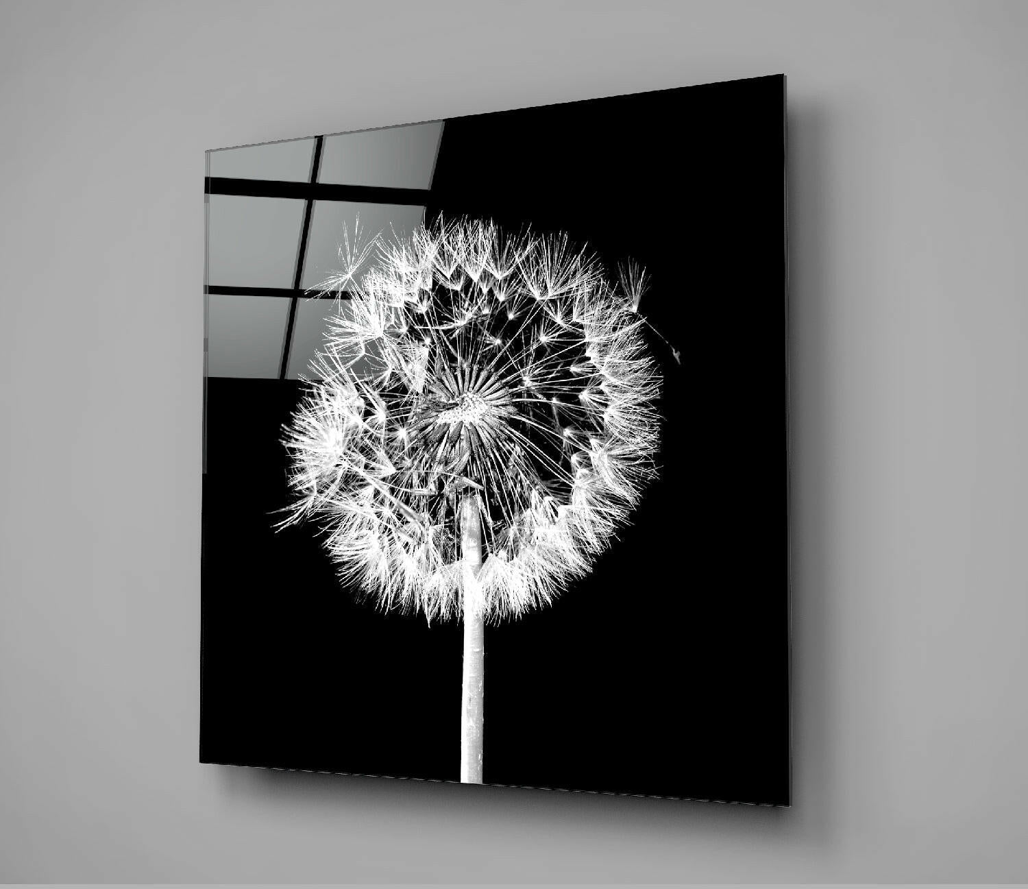Dandelion Glass Wall Art.