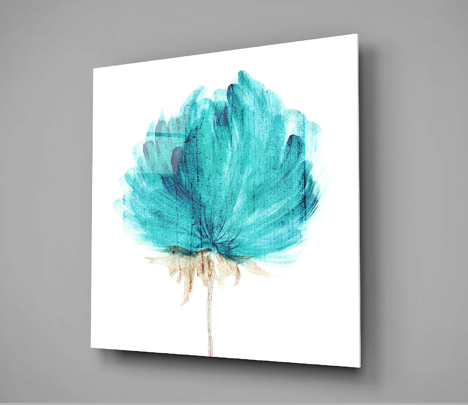 Watercolor Flower Glass Wall Art.