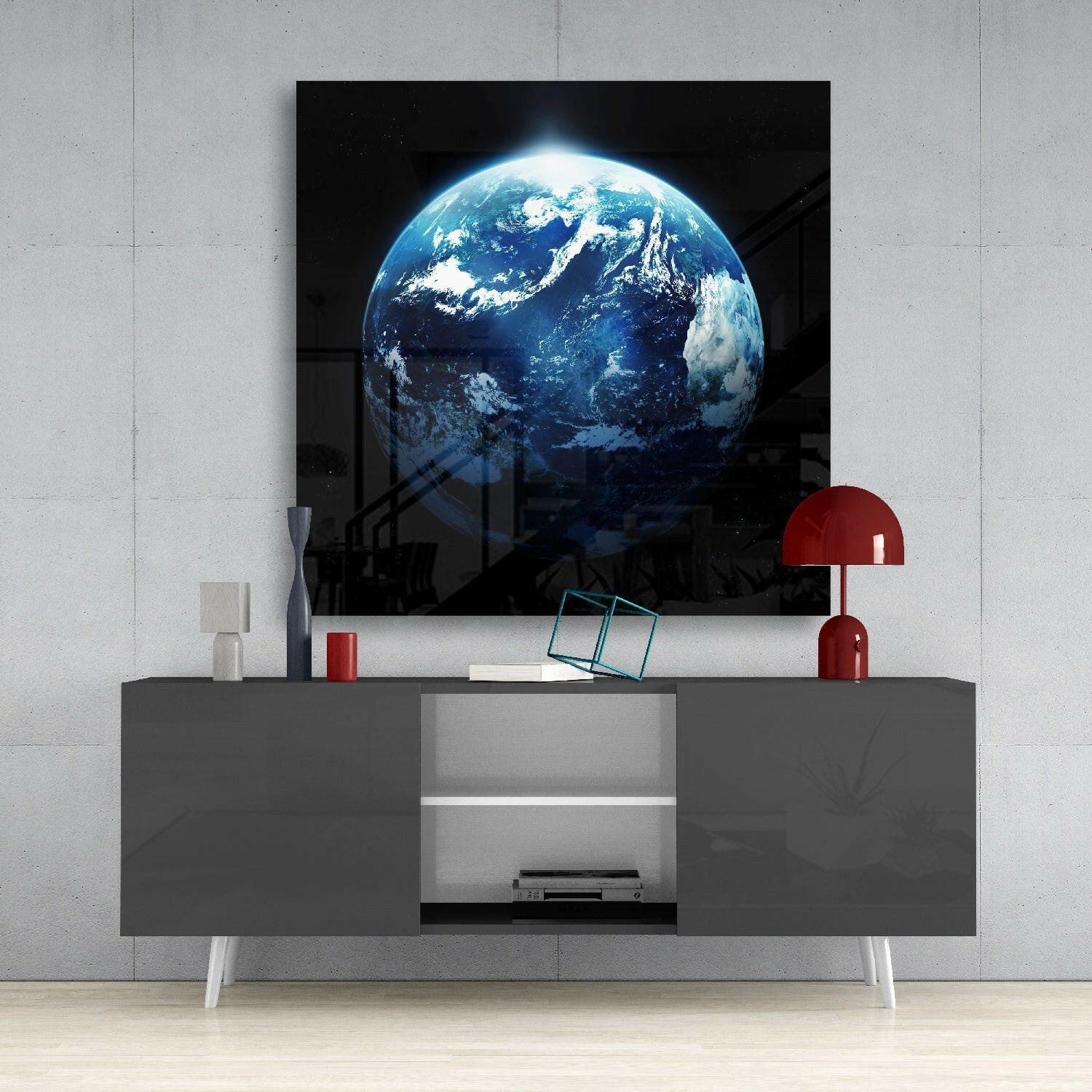 World Glass Wall Art.
