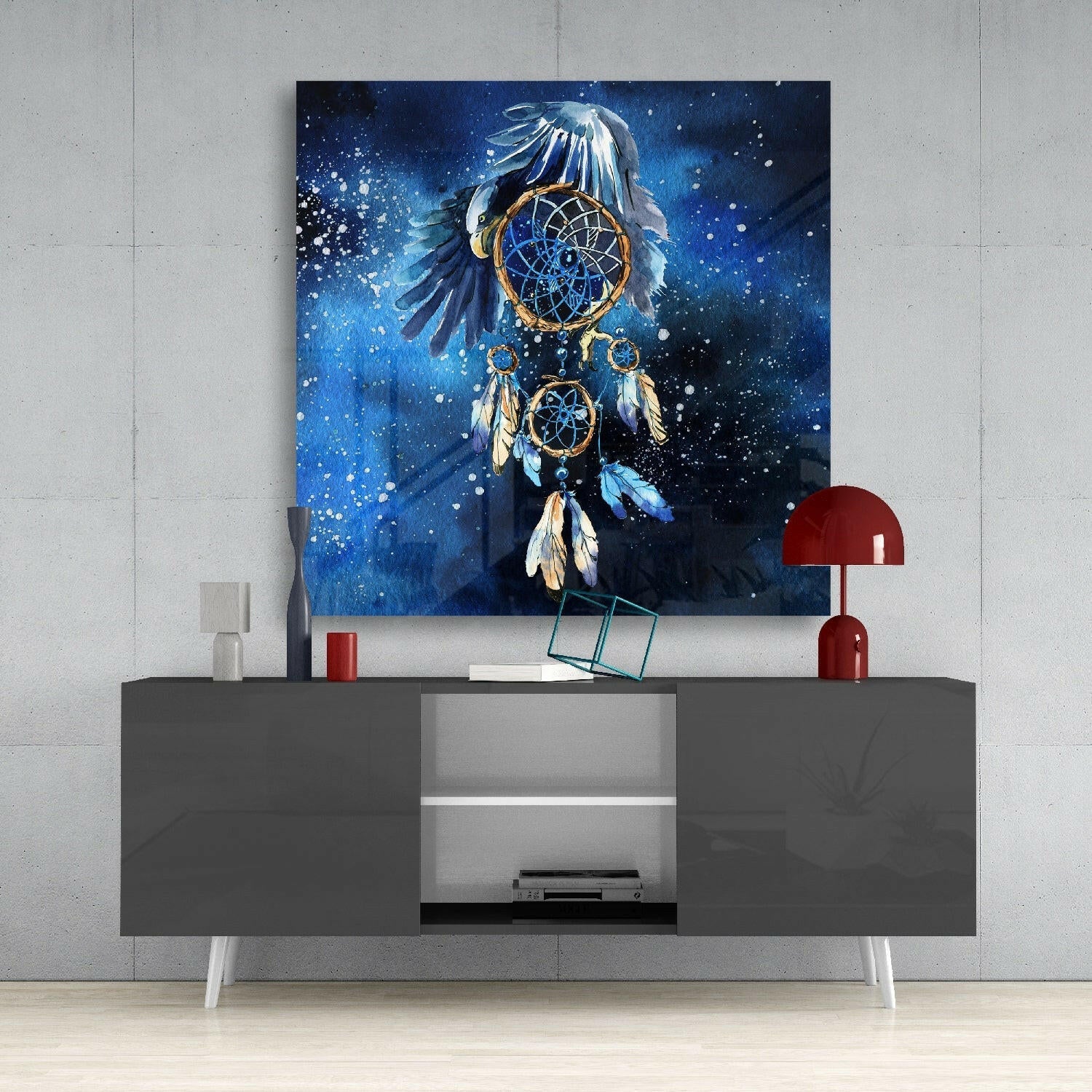 Dream Catcher Glass Wall Art.