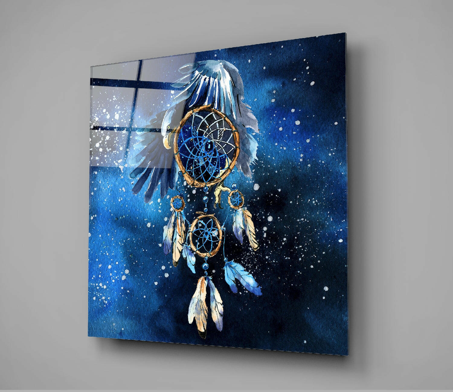 Dream Catcher Glass Wall Art.