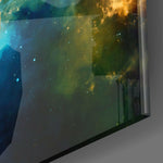 Astronaut in Space Glass Wall Art.