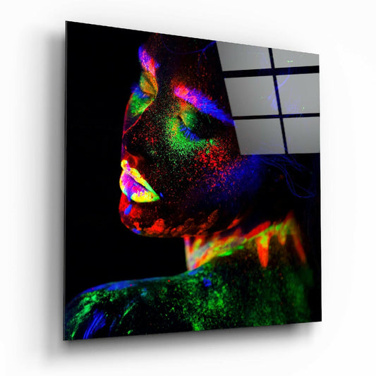 Neon Color Makeup Glass Wall Art.