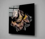 Dried Rose Glass Wall Art.