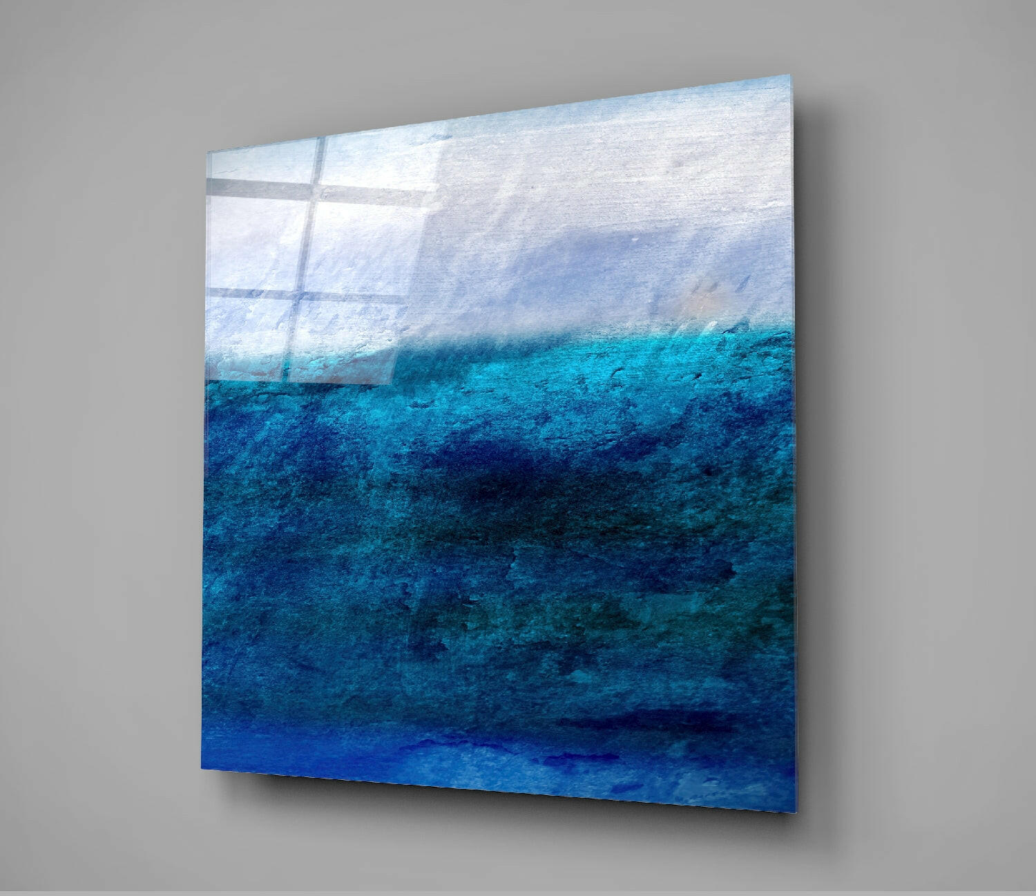 Shades of Blue Glass Wall Art.