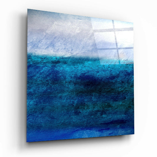 Shades of Blue Glass Wall Art.