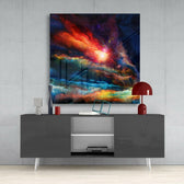 Colors of Space Glass Wall Art.