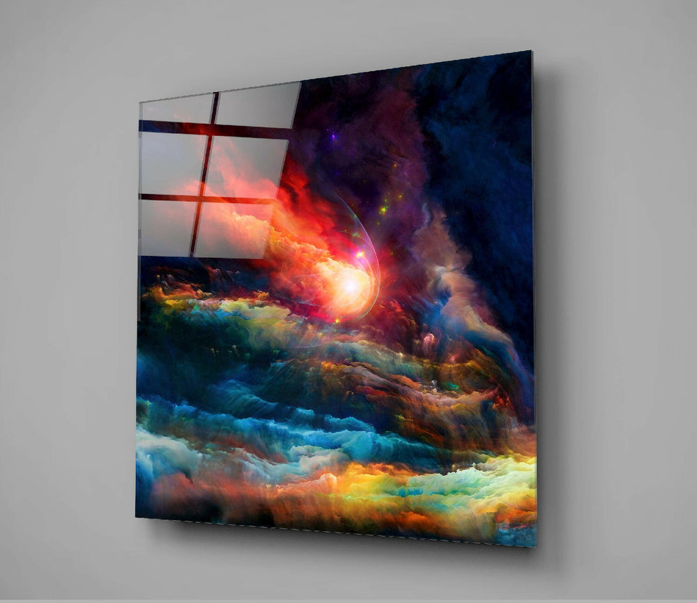 Colors of Space Glass Wall Art.