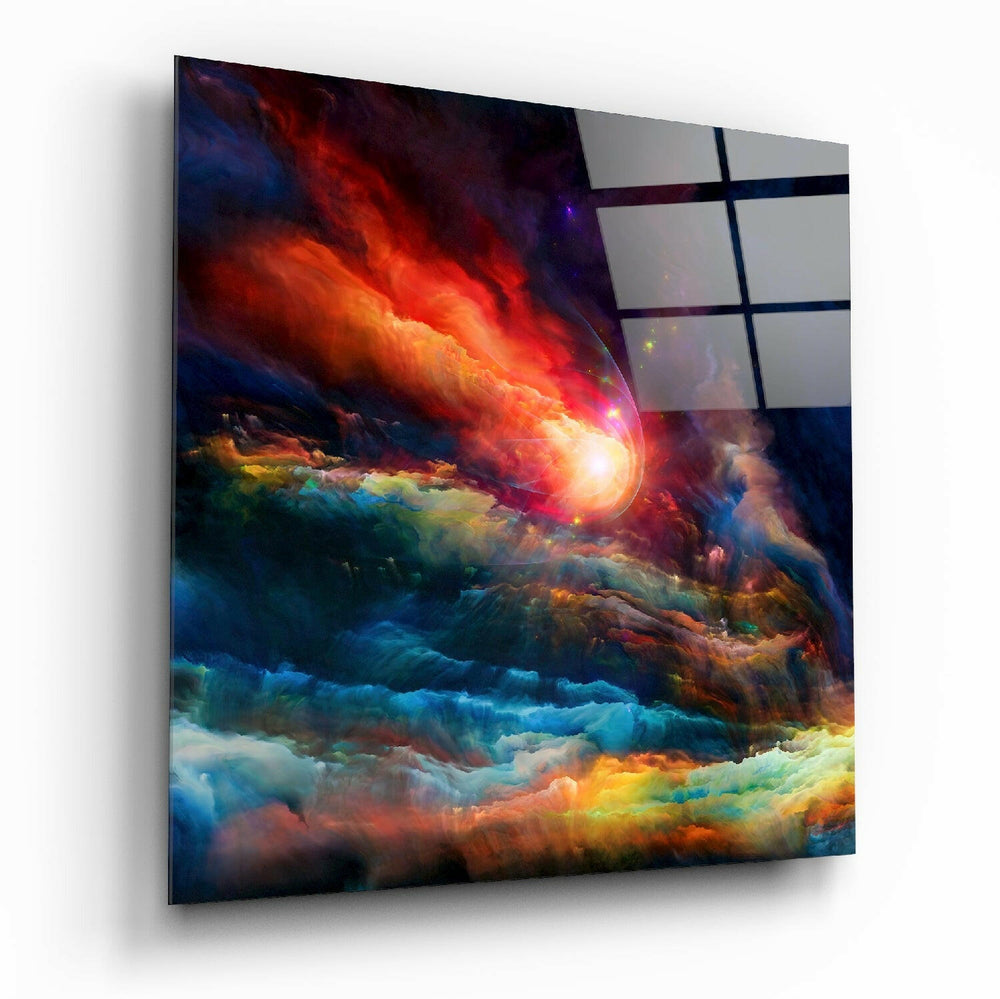 Colors of Space Glass Wall Art.