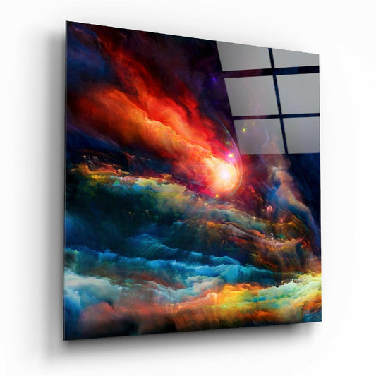 Colors of Space Glass Wall Art.