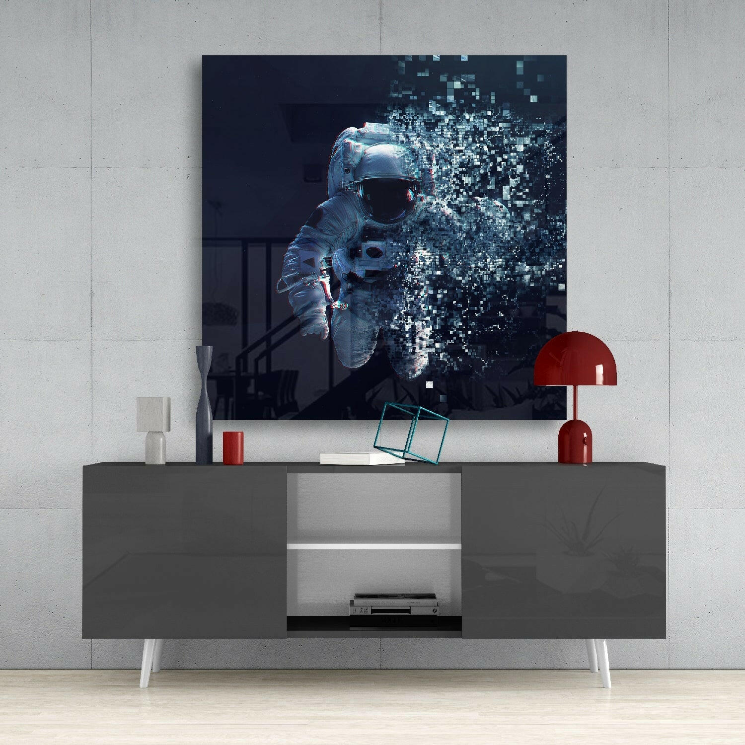 Astronaut Glass Wall Art.