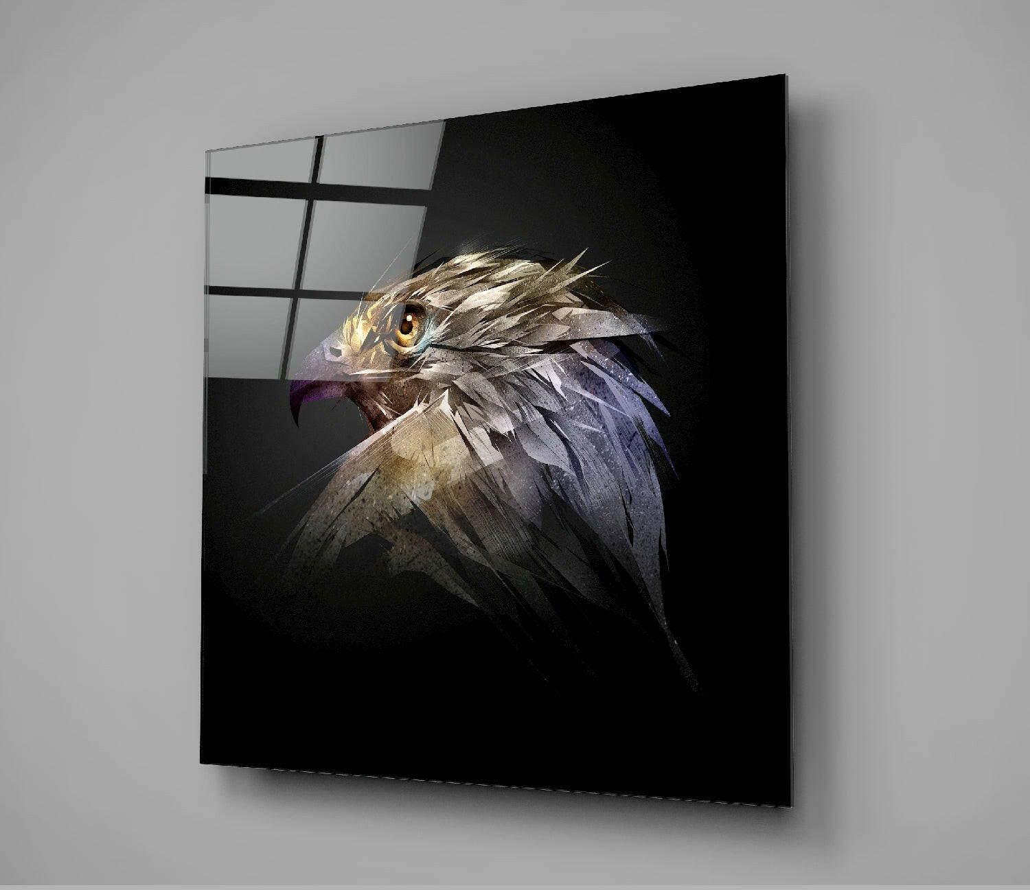 Falcon Glass Wall Art.