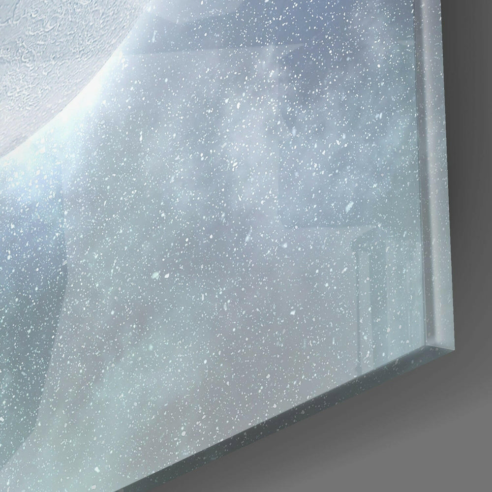 Full Moon Glass Wall Art.
