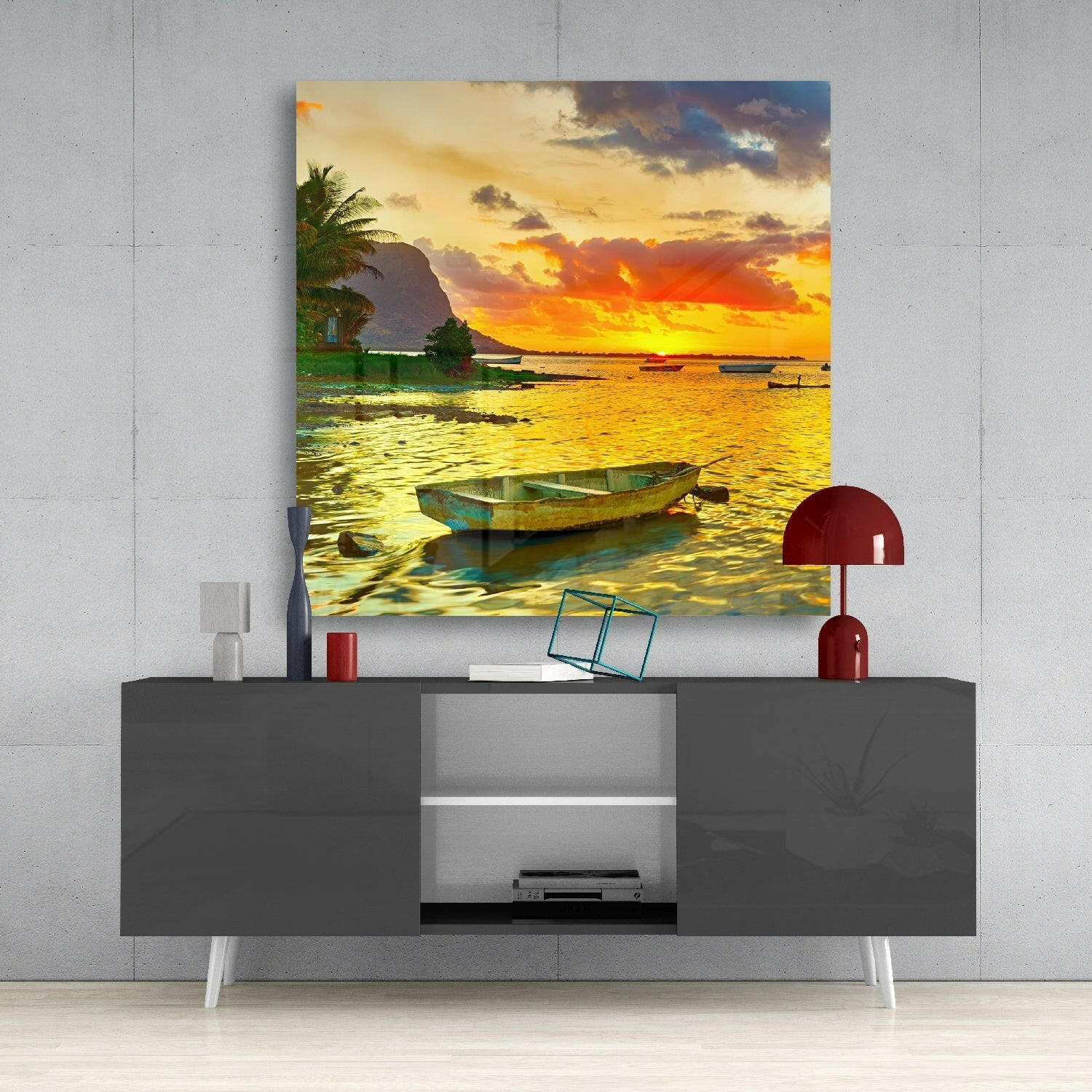 Sunset Glass Wall Art.