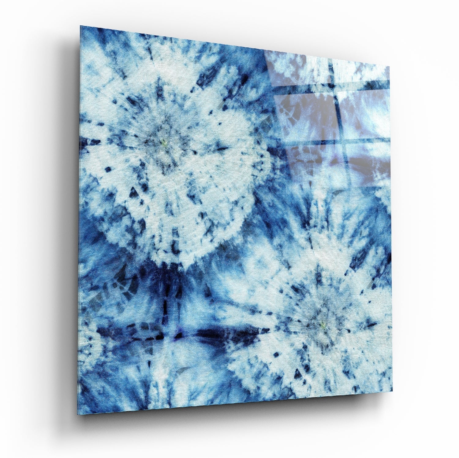 Blue Pattern Glass Wall Art | Insigne Art Design