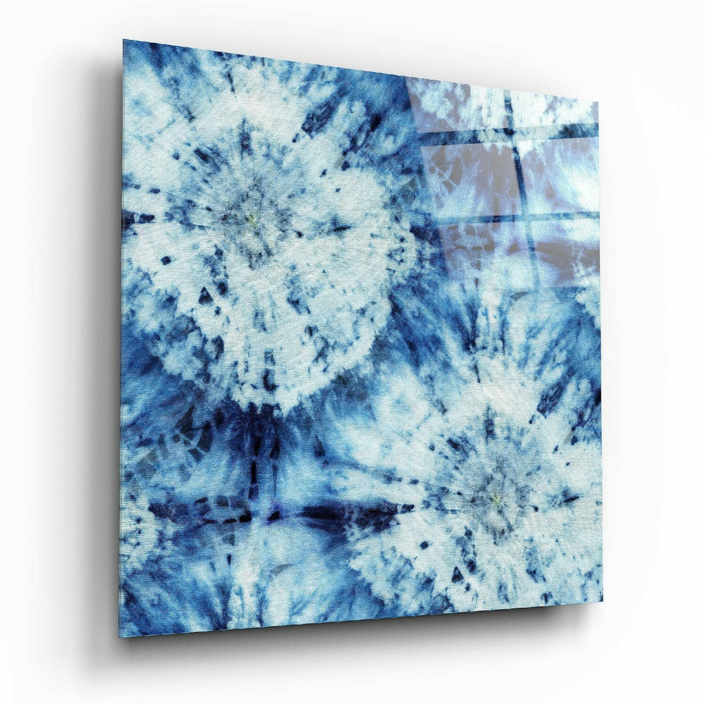 Blue Pattern Glass Wall Art.