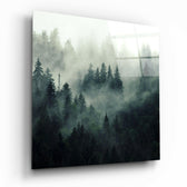 Foggy Forest Glass Wall Art.