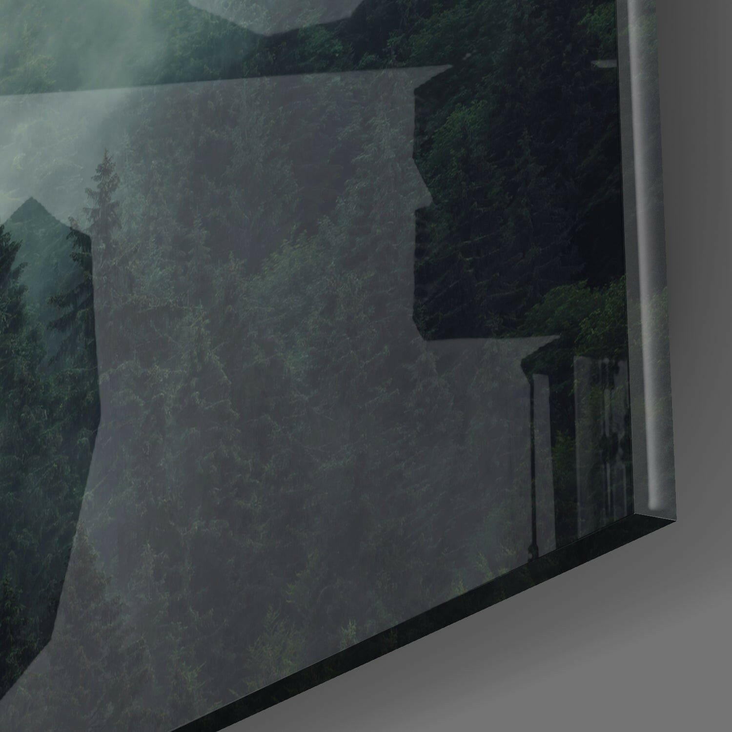 Foggy Forest Glass Wall Art.