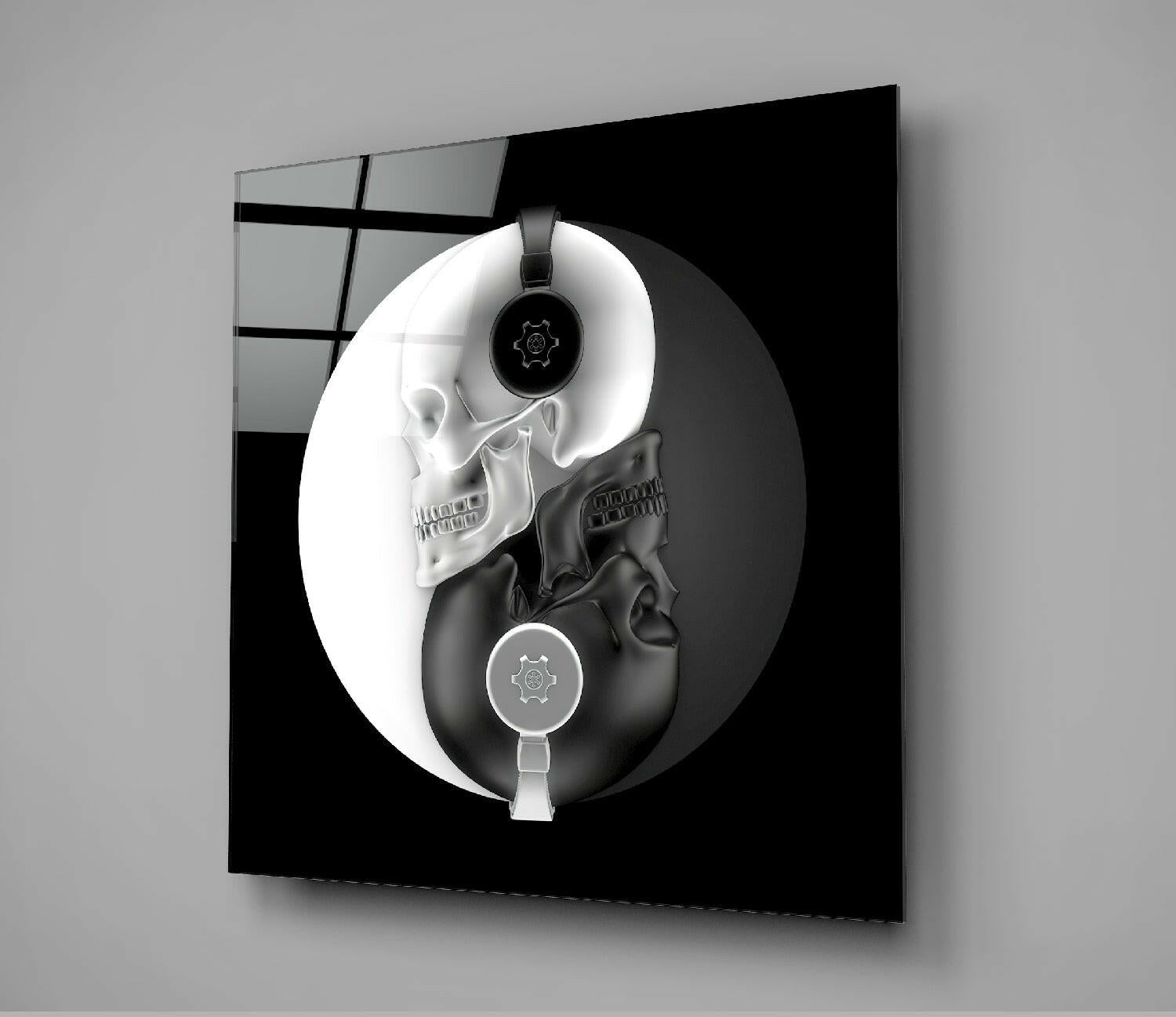 Black and White Glass Wall Art.