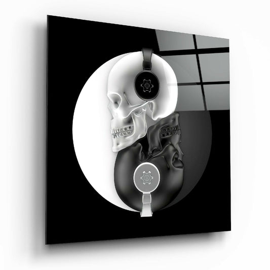 Black and White Glass Wall Art.