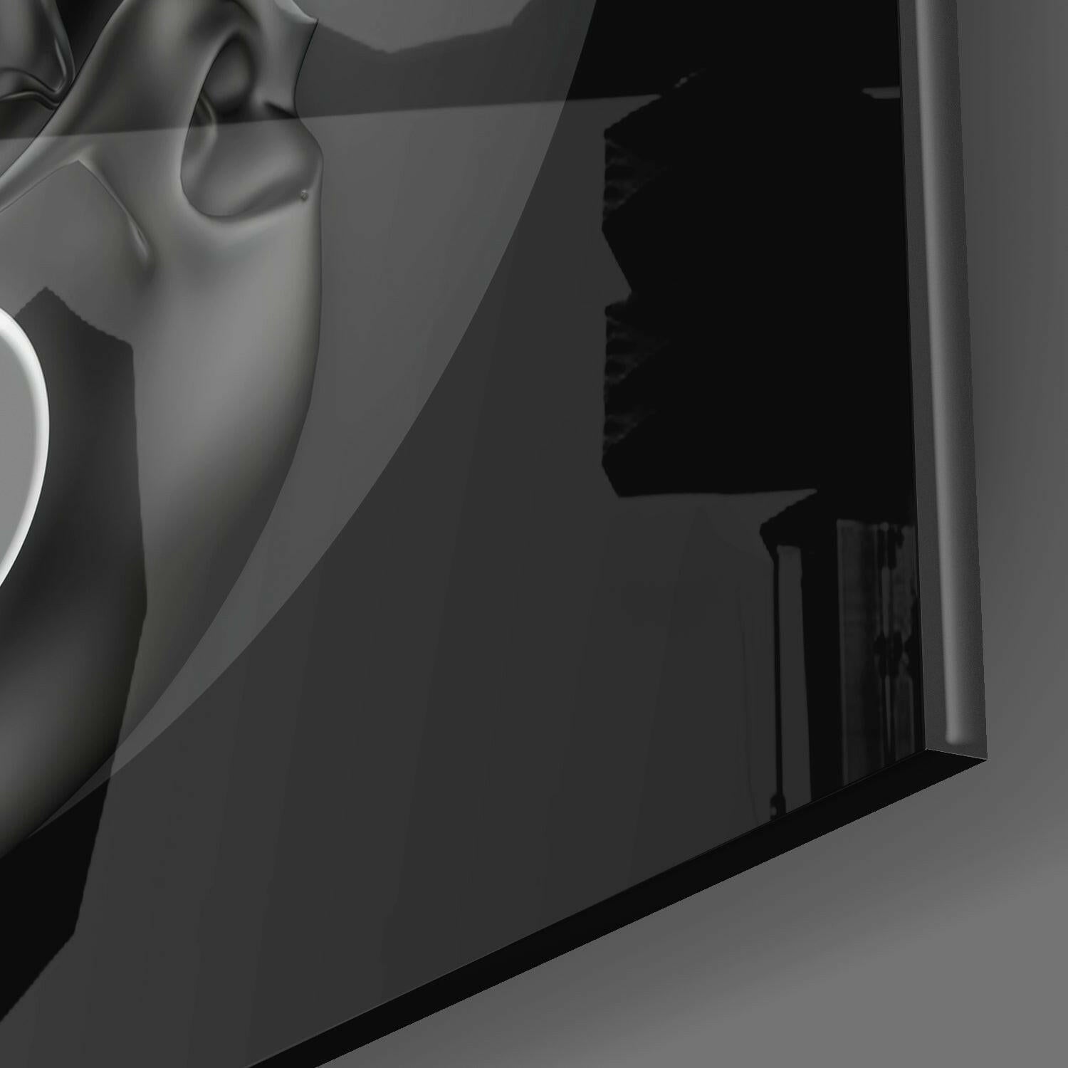 Black and White Glass Wall Art.