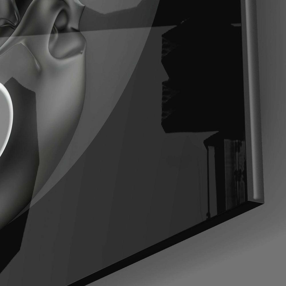 Black and White Glass Wall Art.