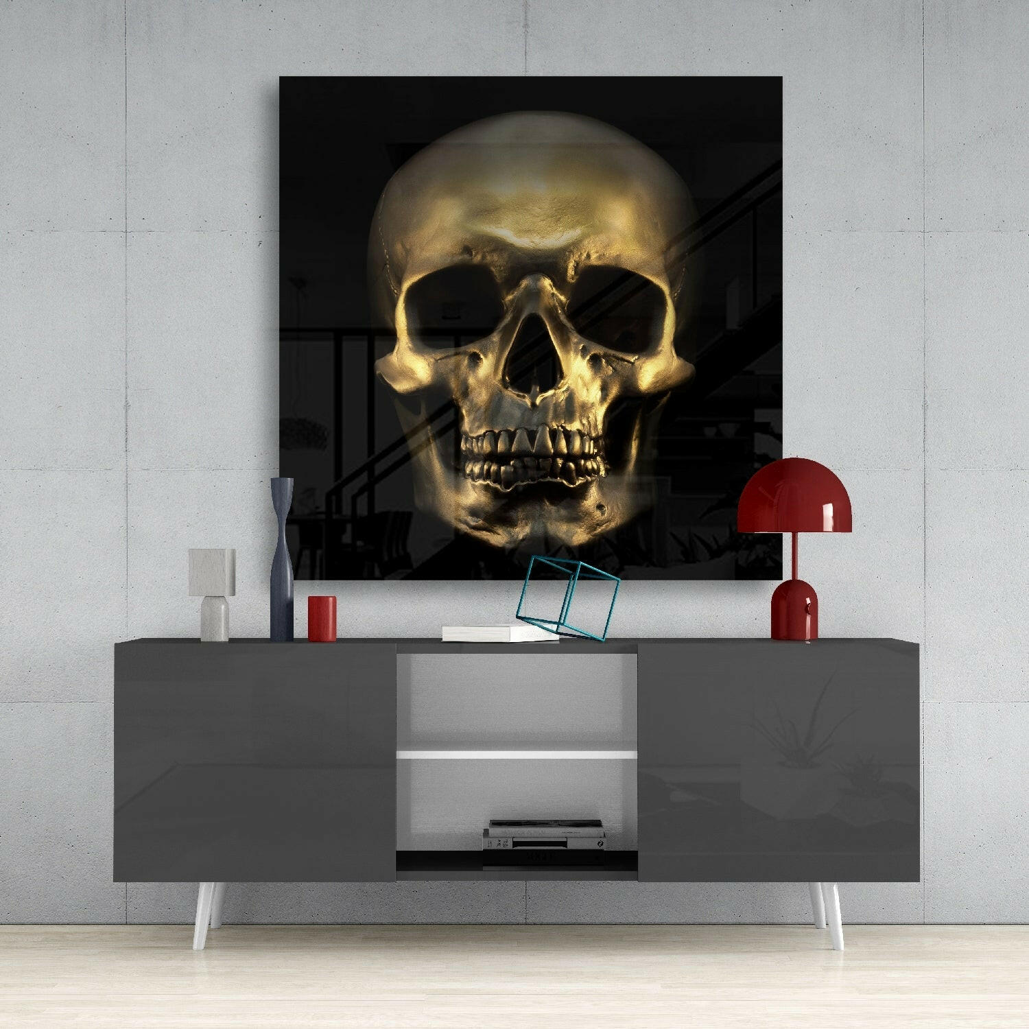 Skull Glass Wall Art.
