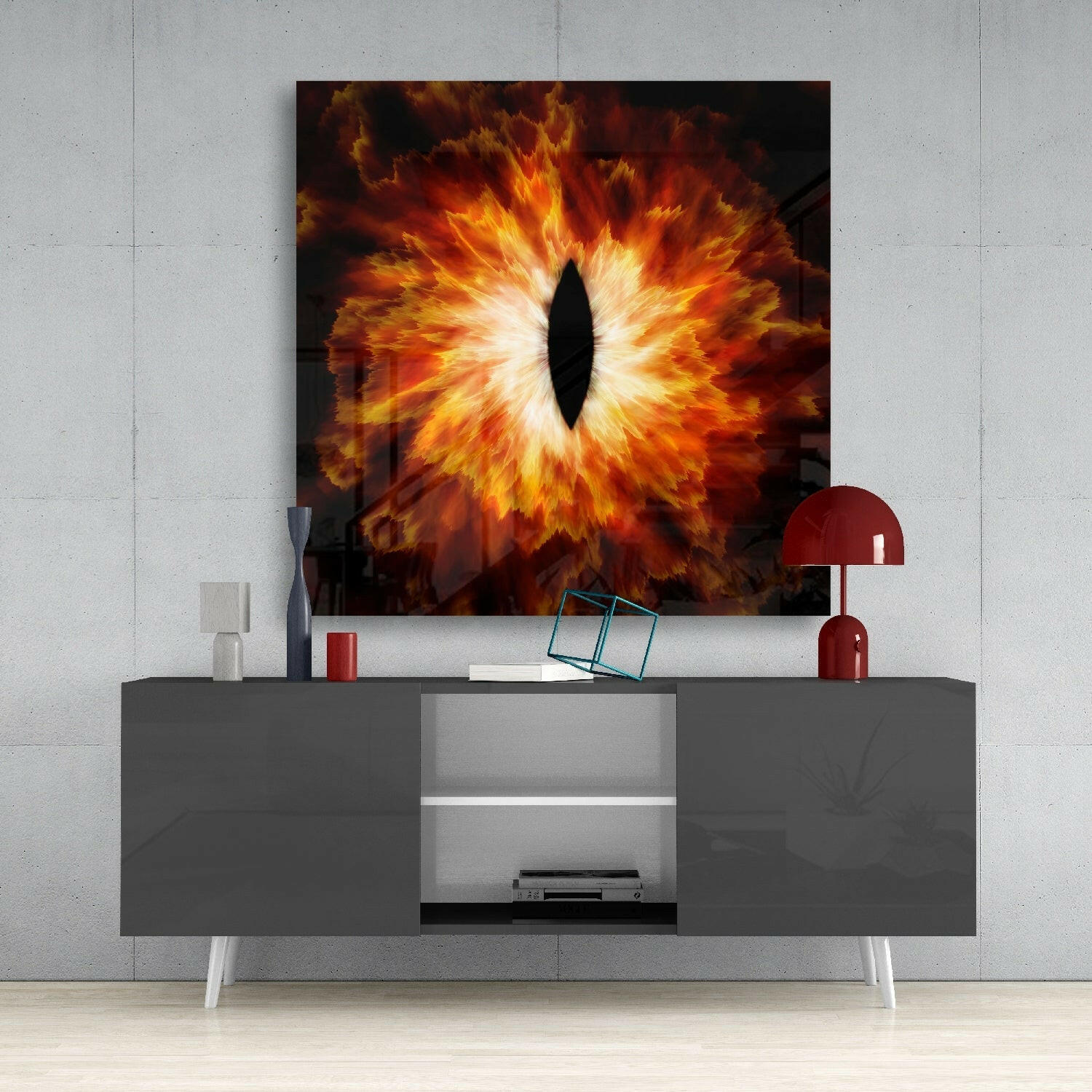 Fire Eye Glass Wall Art.