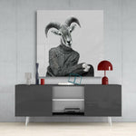 Lady Antelope Glass Wall Art.