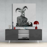 Lady Antelope Glass Wall Art.