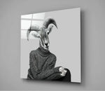 Lady Antelope Glass Wall Art.